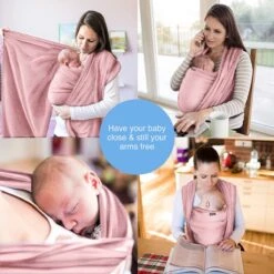 Makimaja Baby Sling - Roze - Hoge Kwaliteit 100% Natuurlijk Katoen Baby Sling - Baby Sling Pasgeborene En Baby's Tot 15 Kg - Plus Inclusief: Baby Slabbetje -Maxi-Cosi Winkel 1200x1200 1156