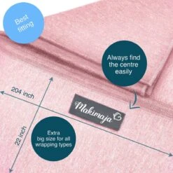 Makimaja Baby Sling - Roze - Hoge Kwaliteit 100% Natuurlijk Katoen Baby Sling - Baby Sling Pasgeborene En Baby's Tot 15 Kg - Plus Inclusief: Baby Slabbetje -Maxi-Cosi Winkel 1200x1200 1158