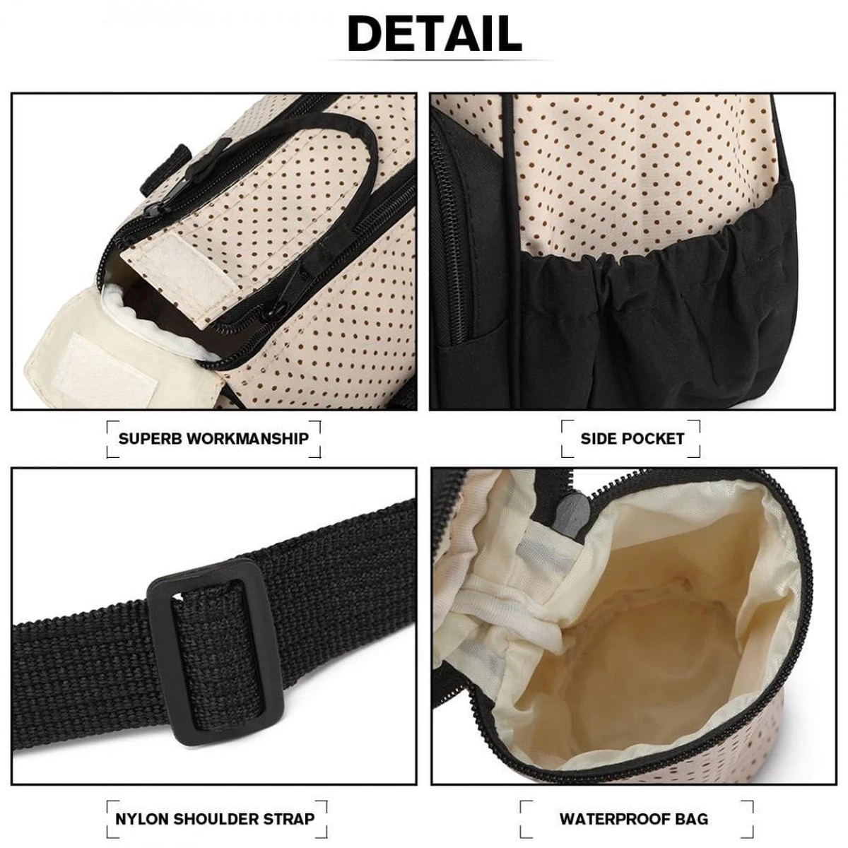 Miss Lulu Luier- En Verzorgingstas - 5 Set - Zwart (9026 BK) 3 Miss Lulu Luier- En Verzorgingstas - 5 Set - Zwart (9026 BK) - Image 3