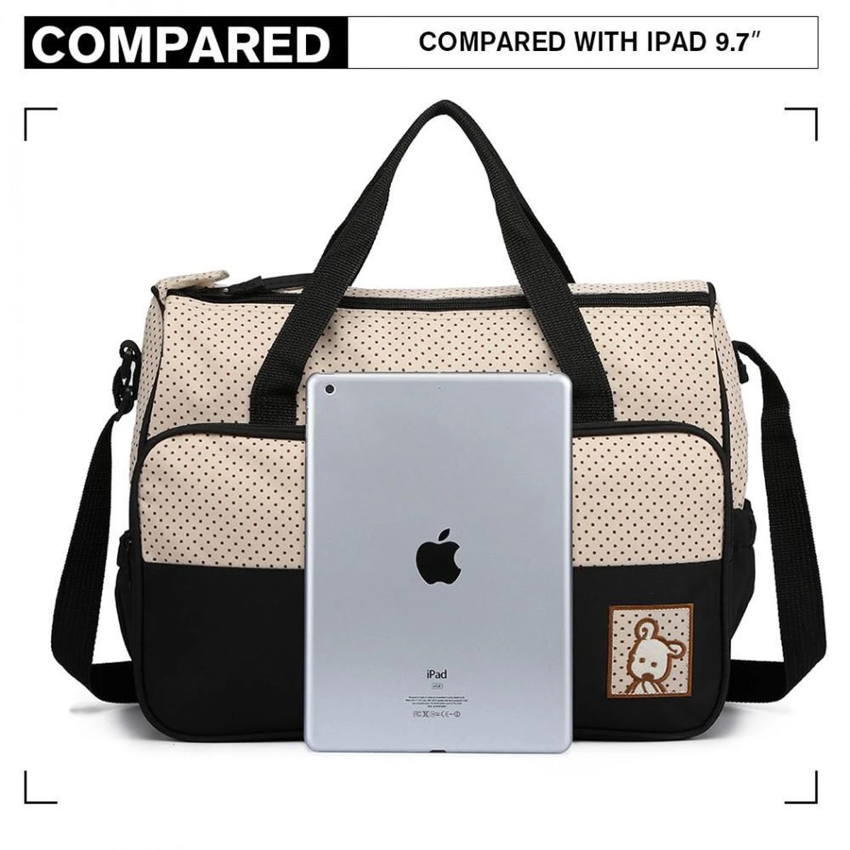 Miss Lulu Luier- En Verzorgingstas - 5 Set - Zwart (9026 BK) 5 Miss Lulu Luier- En Verzorgingstas - 5 Set - Zwart (9026 BK) - Image 5