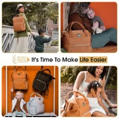 NanaBeebi Luiertas Rugzak Met Verschoonmatje - Cognac - Inclusief Flessenwarmhouder - Kinderwagenhaken En Isoleervak -Maxi-Cosi Winkel 1200x1200 1224