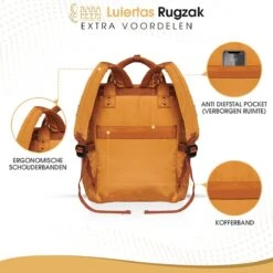 NanaBeebi Luiertas Rugzak Met Verschoonmatje - Cognac - Inclusief Flessenwarmhouder - Kinderwagenhaken En Isoleervak -Maxi-Cosi Winkel 1200x1200 1227