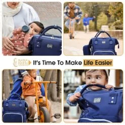 NanaBeebi Luiertas Rugzak Met Verschoonmatje - Blauw - Inclusief Flessenwarmhouder - Kinderwagenhaken En Isoleervak -Maxi-Cosi Winkel 1200x1200 1235