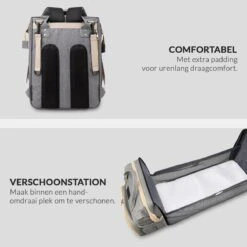 Buxibo 2-in-1 Luier- En Verzorgingstas - Inclusief Verschoon Matje - Baby Rug Tas Met Isoleervak - Diaper Backpack Bag - Reis Rugzak Inclusief Buggy En Kinderwagen Haken - Grote Capaciteit - -Maxi-Cosi Winkel 1200x1200 1244