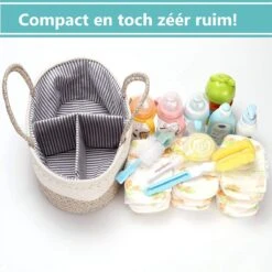 ADSafety - Luxe Katoenen Luiertas - Inclusief Uitneembare Organizer - Verzorgingstas - Opbergtas - Commode Mandje - Baby Spullen - Crème -Maxi-Cosi Winkel 1200x1200 1253