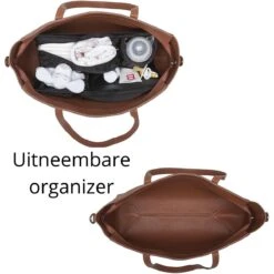 Snoozzz Luiertas Luxe Verzorgingstas – Inclusief Uitneembare Tas Organizer Met Thermovak, Stroller Hooks En Verschoningsmatje - Cognac -Maxi-Cosi Winkel 1200x1200 1271