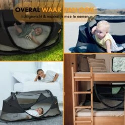 Deryan Baby Luxe Campingbedje – Inclusief Zelfopblaasbare Matras - Zwart -Maxi-Cosi Winkel 1200x1200 1363