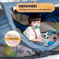 Deryan Peuter Luxe Campingbedje – Inclusief Zelfopblaasbare Matras - Blue -Maxi-Cosi Winkel 1200x1200 1388