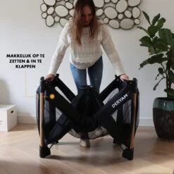 Deryan Luxe Campingbed Compleet - 120x60cm - Bodemverhoger - Verschoonblad - Opbergmand - Zwart -Maxi-Cosi Winkel 1200x1200 1395