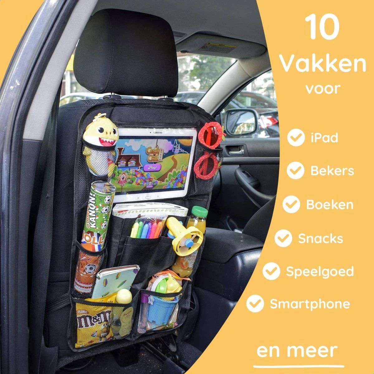 Dentools Autostoel Organizer - Ipad Houder - Opbergtas Voor In De Auto - Multifunctioneel - Kwaliteit - 1 Stuk 4 Dentools Autostoel Organizer - Ipad Houder - Opbergtas Voor In De Auto - Multifunctioneel - Kwaliteit - 1 Stuk - Afbeelding 4