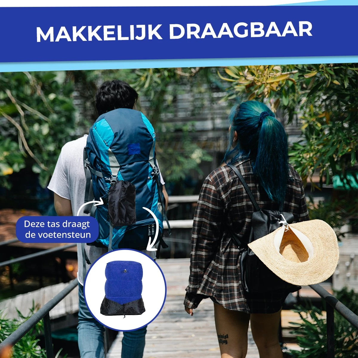 Merkloos Voetensteun - Vliegtuigbedje - Premium Quality - Reisbedje - 3 Hoogtestanden - Vliegtuig Kussen - Voetenbankje Of Poef - Met Opbergzakje & Pomp - Blauw 8 Merkloos Voetensteun - Vliegtuigbedje - Premium Quality - Reisbedje - 3 Hoogtestanden - Vliegtuig Kussen - Voetenbankje Of Poef - Met Opbergzakje & Pomp - Blauw - Afbeelding 8