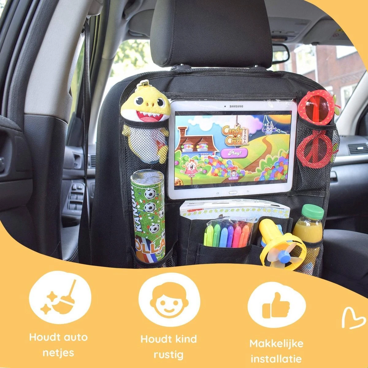 Dentools Autostoel Organizer - Ipad Houder - Opbergtas Voor In De Auto - Multifunctioneel - Kwaliteit - 1 Stuk 6 Dentools Autostoel Organizer - Ipad Houder - Opbergtas Voor In De Auto - Multifunctioneel - Kwaliteit - 1 Stuk - Afbeelding 6