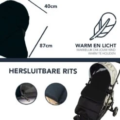 Achaté Voetenzak - Voor Kinderwagen Of Stoeltje – Baby Slaapzak - Autostoel - Zwart -Maxi-Cosi Winkel 1200x1200 1653