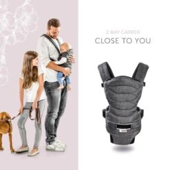 Hauck 2 Way Carrier Draagzak - Buikdrager - Melange Charcoal -Maxi-Cosi Winkel 1200x1200 1819