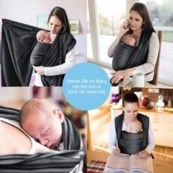 Makimaja Baby Sling - Donkergrijs - Hoge Kwaliteit 100% Natuurlijk Katoen Baby Sling - Baby Sling Pasgeborenen En Baby's Tot 15 Kg - Plus Inclusief: Baby Slabbetje 8 Makimaja Baby Sling - Donkergrijs - Hoge Kwaliteit 100% Natuurlijk Katoen Baby Sling - Baby Sling Pasgeborenen En Baby's Tot 15 Kg - Plus Inclusief: Baby Slabbetje -Maxi-Cosi Winkel 1200x1200 1843