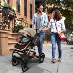 KIDUKU- 3 In 1 Combi-kinderwagen- Bruin/goud- Buggy Incl. Autostoeltje-regenhoes- Inklapbaar -Maxi-Cosi Winkel 1200x1200 1900