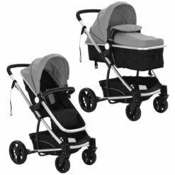 VidaXL Kinderwagen 2-in-1 Aluminium Grijs En Zwart -Maxi-Cosi Winkel 1200x1200 1936