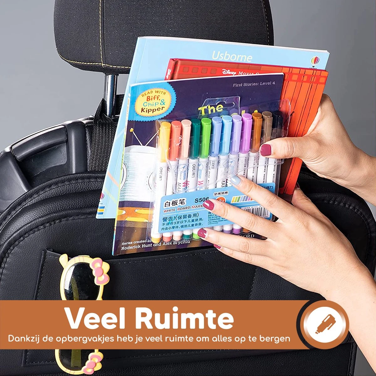 Bablue Autostoel Organizer - Zwart - 1 Stuks - Stevig PU Leer - Met Uitklapbare Tafel - Auto Organizer - Auto Accessories Interieur - Autostoel Organizer Tablet Houder - Autostoel Beschermer 4 Bablue Autostoel Organizer - Zwart - 1 Stuks - Stevig PU Leer - Met Uitklapbare Tafel - Auto Organizer - Auto Accessories Interieur - Autostoel Organizer Tablet Houder - Autostoel Beschermer - Image 4