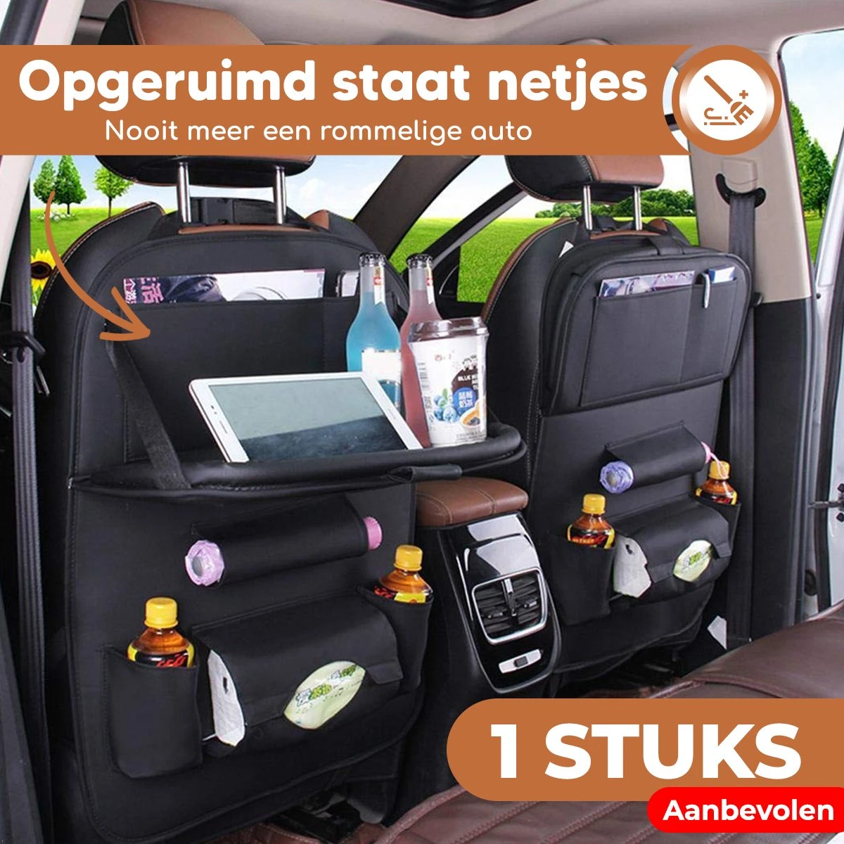 Bablue Autostoel Organizer - Zwart - 1 Stuks - Stevig PU Leer - Met Uitklapbare Tafel - Auto Organizer - Auto Accessories Interieur - Autostoel Organizer Tablet Houder - Autostoel Beschermer 13 Bablue Autostoel Organizer - Zwart - 1 Stuks - Stevig PU Leer - Met Uitklapbare Tafel - Auto Organizer - Auto Accessories Interieur - Autostoel Organizer Tablet Houder - Autostoel Beschermer - Image 13