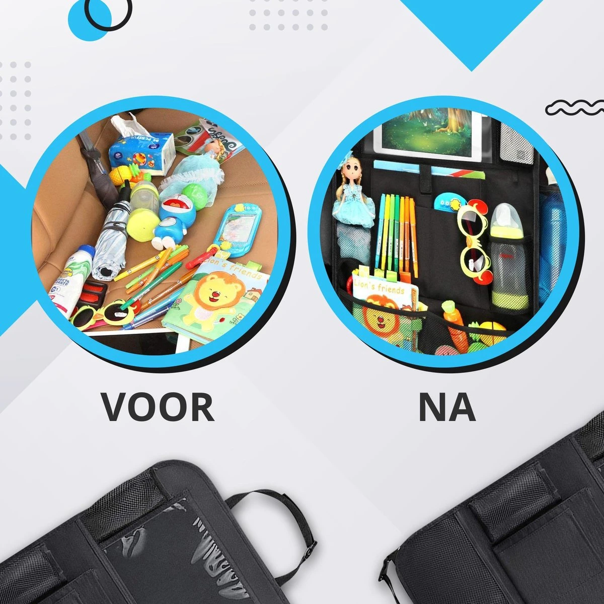 Merkloos Luxe En Stevige Autostoel Organizer Met Tablethouder – Auto Organizer – Auto/Accessoires/Bescherming – 45*65cm – Zwart - 1 Stuk 5 Merkloos Luxe En Stevige Autostoel Organizer Met Tablethouder – Auto Organizer – Auto/Accessoires/Bescherming – 45*65cm – Zwart - 1 Stuk - Image 5