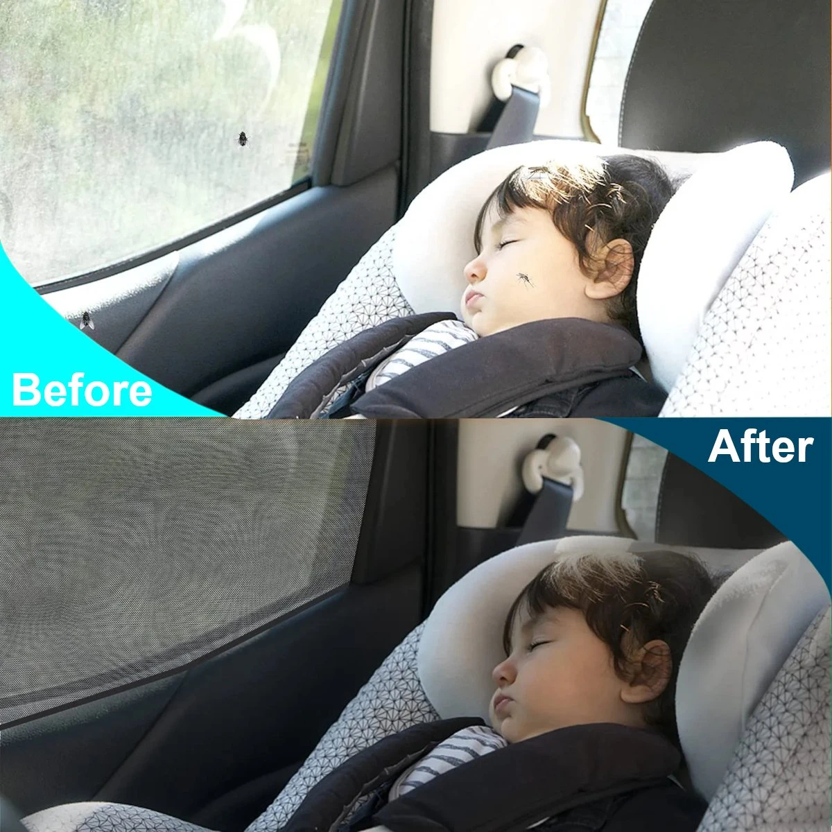 CUBEXCOM® Auto Zonnescherm, Autoraamschaduwen Voor Baby, Kinderen, Volwassenen En Huisdieren, 2 STUKS, Autoruit Zonwering, Universele Zonnescherm Zonnewering, Auto Klamboe Gordijn, UV Zonbescherming Protectie, Anti-Verblinding 5 CUBEXCOM® Auto Zonnescherm, Autoraamschaduwen Voor Baby, Kinderen, Volwassenen En Huisdieren, 2 STUKS, Autoruit Zonwering, Universele Zonnescherm Zonnewering, Auto Klamboe Gordijn, UV Zonbescherming Protectie, Anti-Verblinding - Afbeelding 5