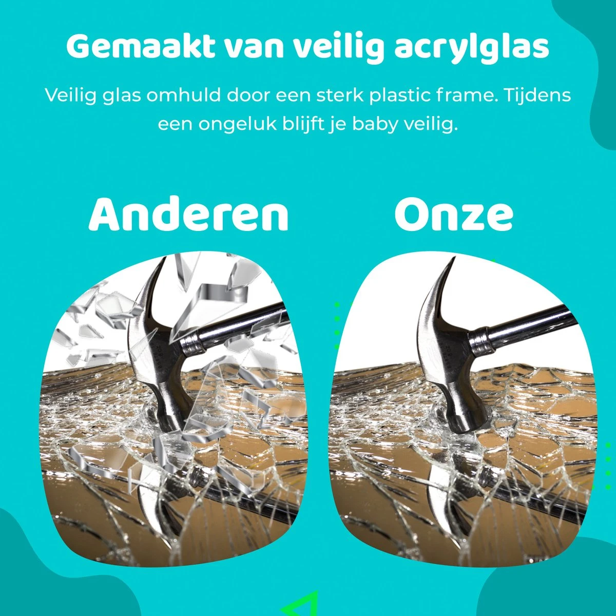 Aomni Verstelbare Autospiegel Baby – 360 Graden Roteerbare Baby Spiegel Auto – Kinder Achteruitkijkspiegel 3 Aomni Verstelbare Autospiegel Baby – 360 Graden Roteerbare Baby Spiegel Auto – Kinder Achteruitkijkspiegel - Afbeelding 3