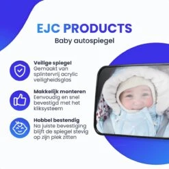 Autospiegel Baby - Achteruitkijkspiegel - Eenvoudig Monteren - Hoofdsteun Achterbank - EJC Products -Maxi-Cosi Winkel 1200x1200 286
