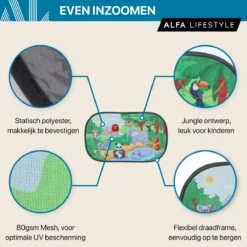 ALFA LIFESTYLE® Statische Zonneschermen – SHADE PRO V4- Jungle – Zonnescherm Auto Baby – UV Protectie Bescherming - 2 Stuks 15 ALFA LIFESTYLE® Statische Zonneschermen – SHADE PRO V4- Jungle – Zonnescherm Auto Baby – UV Protectie Bescherming - 2 Stuks -Maxi-Cosi Winkel 1200x1200 371