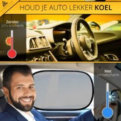 Lifestyle Living Zonnescherm Auto Zijruit – Zonwering Voor Baby En Kind – Zonder Zuignappen – UV Protectie – 2 Stuks – 51 X 31CM – Statisch - Zelfklevend -Maxi-Cosi Winkel 1200x1200 390