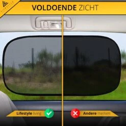 Lifestyle Living Zonnescherm Auto Zijruit – Zonwering Voor Baby En Kind – Zonder Zuignappen – UV Protectie – 2 Stuks – 51 X 31CM – Statisch - Zelfklevend -Maxi-Cosi Winkel 1200x1200 391