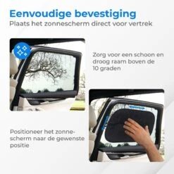Nuvance - Zonnescherm Auto - 2 Stuks - Met UV Protectie Voor Baby En Kind - Zonwering Zijruiten - Zelfklevend - One Size - Zwart -Maxi-Cosi Winkel 1200x1200 413