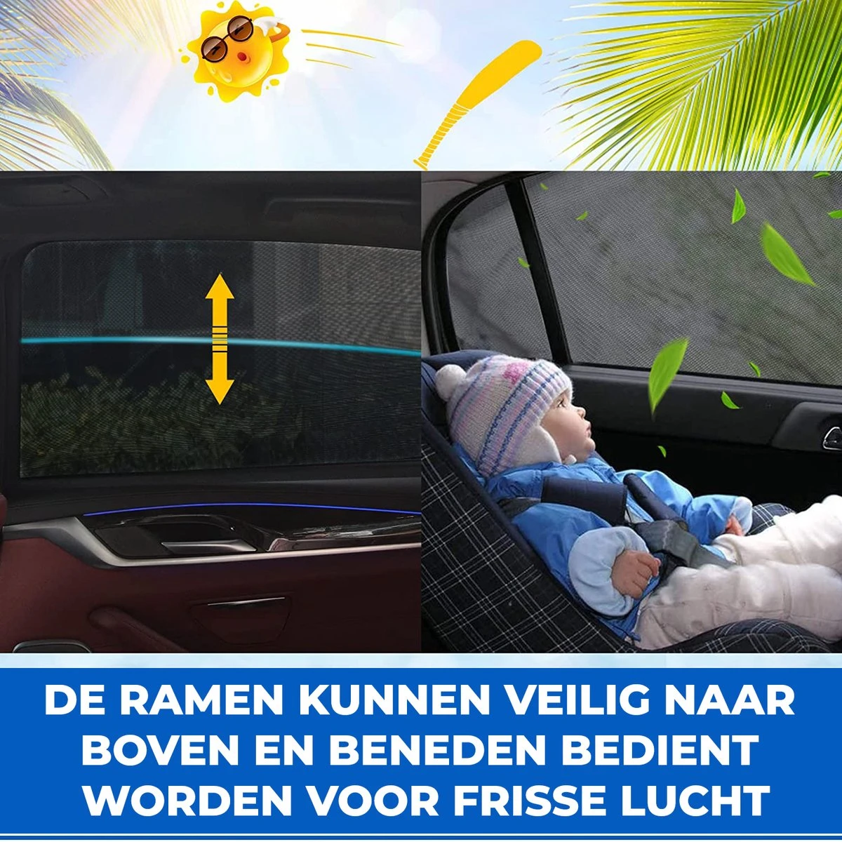 Nince Zonnescherm Auto Zijraam - Overtrek - Set Van 2 Extra Donker 6 Nince Zonnescherm Auto Zijraam - Overtrek - Set Van 2 Extra Donker - Image 6