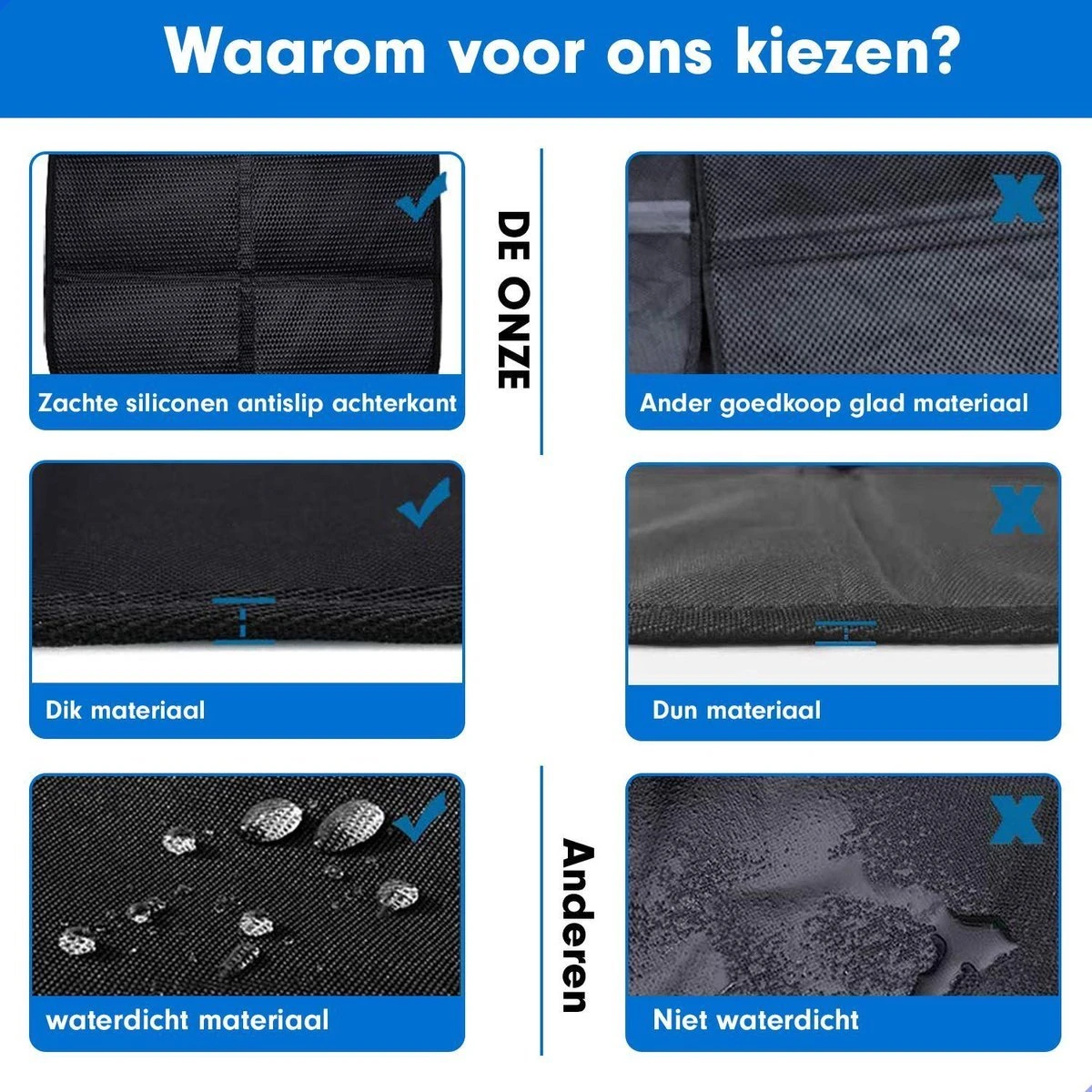 Professor Q - Autostoelhoes - Autostoelbeschermer - Autostoel Beschermer - Zwart 3 Professor Q - Autostoelhoes - Autostoelbeschermer - Autostoel Beschermer - Zwart - Image 3