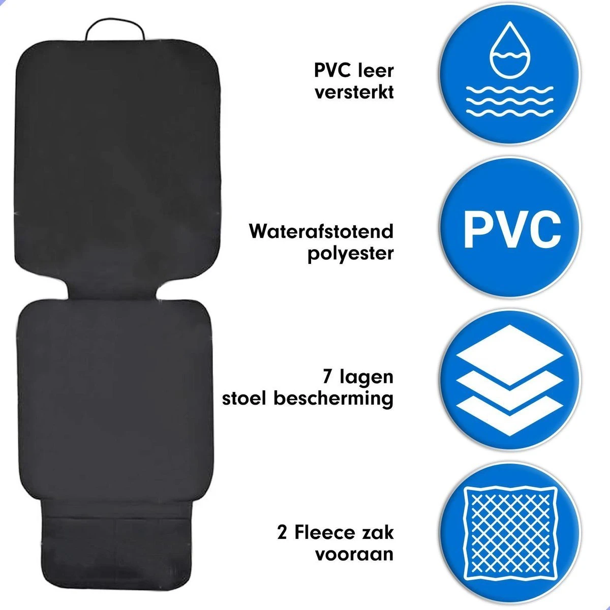 Professor Q - Autostoelhoes - Autostoelbeschermer - Autostoel Beschermer - Zwart 5 Professor Q - Autostoelhoes - Autostoelbeschermer - Autostoel Beschermer - Zwart - Image 5