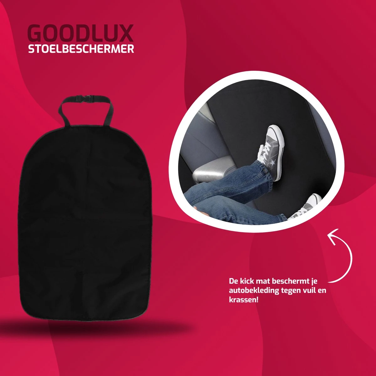 Goodlux Autostoel Beschermer Achterkant – Autostoelhoes – Voorstoelbeschermer – Kick Mat – Stoelbeschermer Auto - Stoelhoes 3 Goodlux Autostoel Beschermer Achterkant – Autostoelhoes – Voorstoelbeschermer – Kick Mat – Stoelbeschermer Auto - Stoelhoes - Image 3