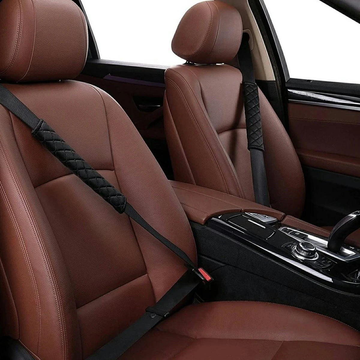 BOTC Gordelhoezen - Schouderhoezen - Gordelkussen - Auto Gordel Beschermer - 2 Stuks Gordelbeschermer - Universele Autogordel Cover 4 BOTC Gordelhoezen - Schouderhoezen - Gordelkussen - Auto Gordel Beschermer - 2 Stuks Gordelbeschermer - Universele Autogordel Cover - Image 4