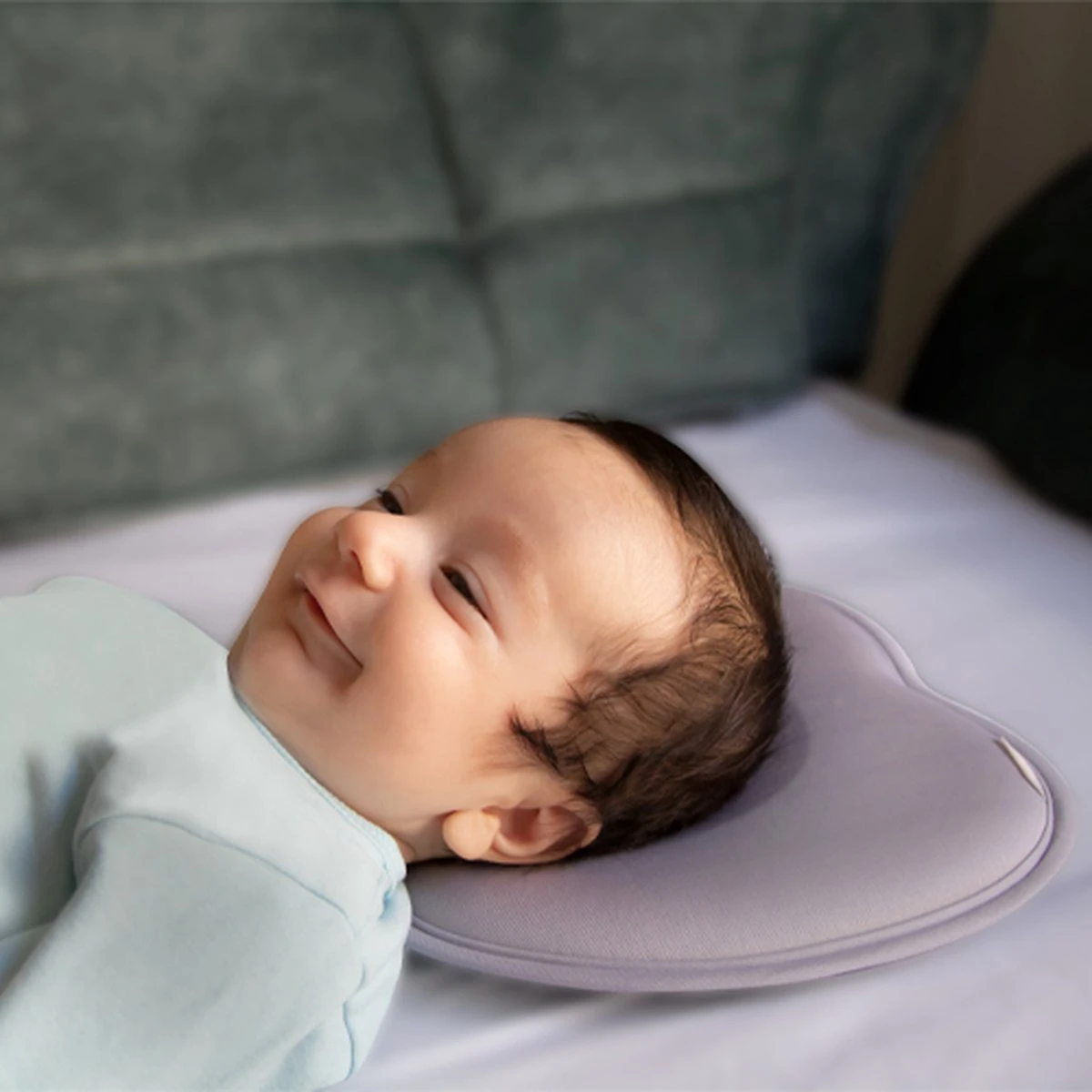 Babyjem Grijs Ergonomisch Hoofdkussentje 415 3 Babyjem Grijs Ergonomisch Hoofdkussentje 415 - Image 3