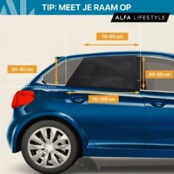 ALFA LIFESTYLE® Luxe Zonneschermen Auto - SHADE PRO V1 - UV Protectie Bescherming - 2 Stuks -Maxi-Cosi Winkel 1200x1200 67