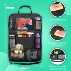 Essential Goods Autostoel Organizer - Incl. IPadhouder - Opbergtas Auto - Car Organizer - 1 Stuk -Maxi-Cosi Winkel 1200x1200 90