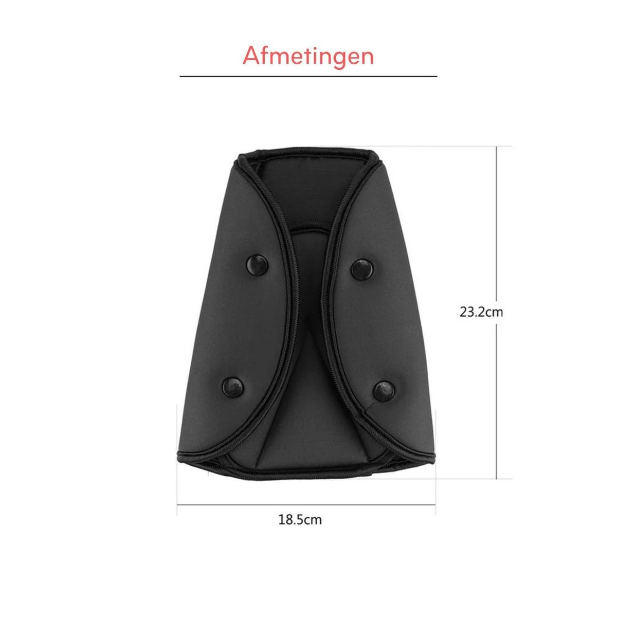 Auto Gordel Beschermer - Gordelhoes - Kind Nek Bescherming - 2 Stuks - Zwart 2 Auto Gordel Beschermer - Gordelhoes - Kind Nek Bescherming - 2 Stuks - Zwart - Afbeelding 2