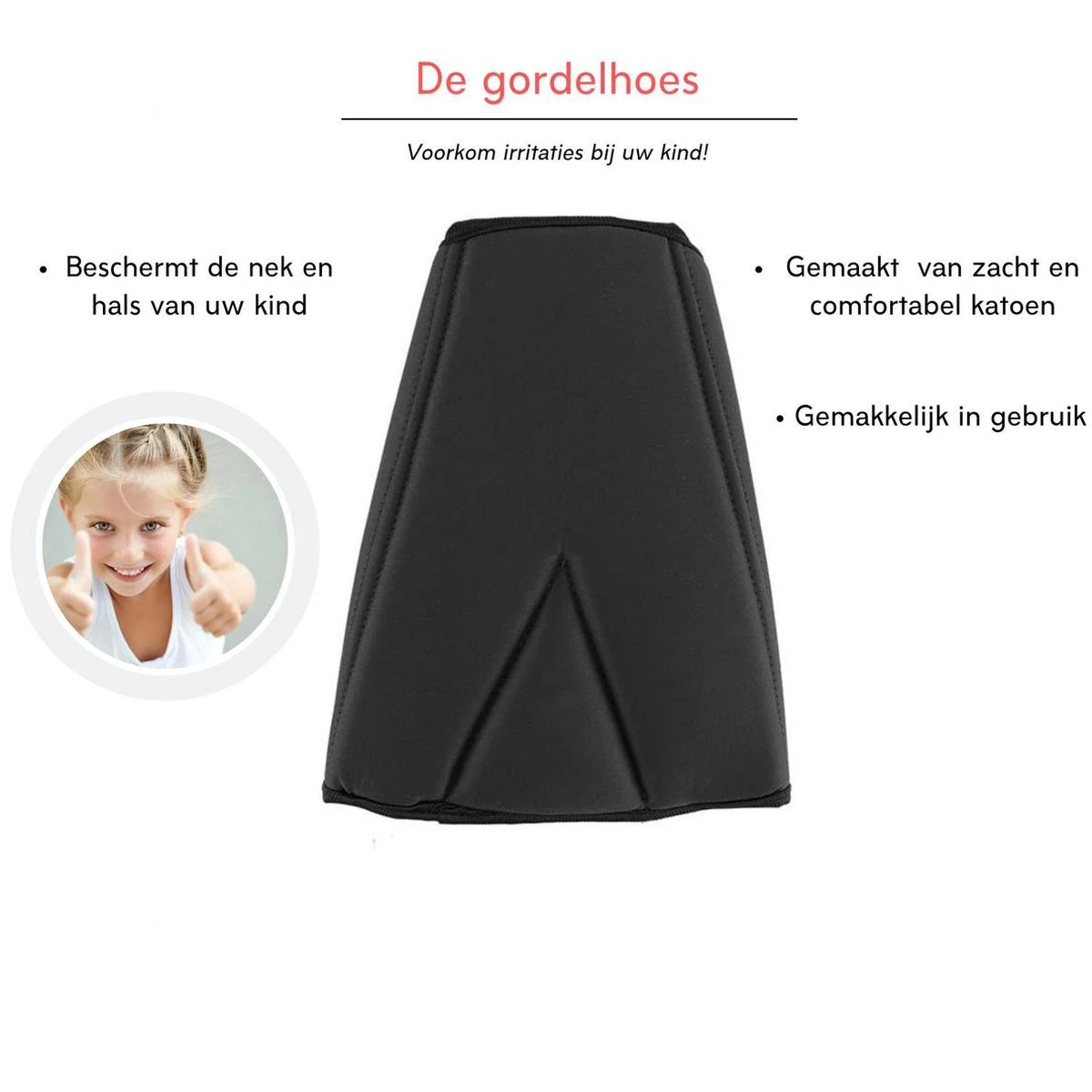 Auto Gordel Beschermer - Gordelhoes - Kind Nek Bescherming - 2 Stuks - Zwart 3 Auto Gordel Beschermer - Gordelhoes - Kind Nek Bescherming - 2 Stuks - Zwart - Afbeelding 3