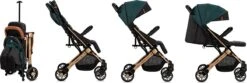 MoMi Wandelwagen - Compacte Lichtgewicht Buggy - Estelle - Green-Gold (geschikt Van 6mnd - 15kg) -Maxi-Cosi Winkel 1200x402