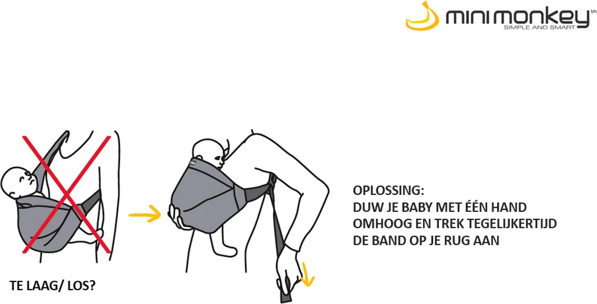 Minimonkey Mini Sling Draagzak - Zwart 10 Minimonkey Mini Sling Draagzak - Zwart - Image 10