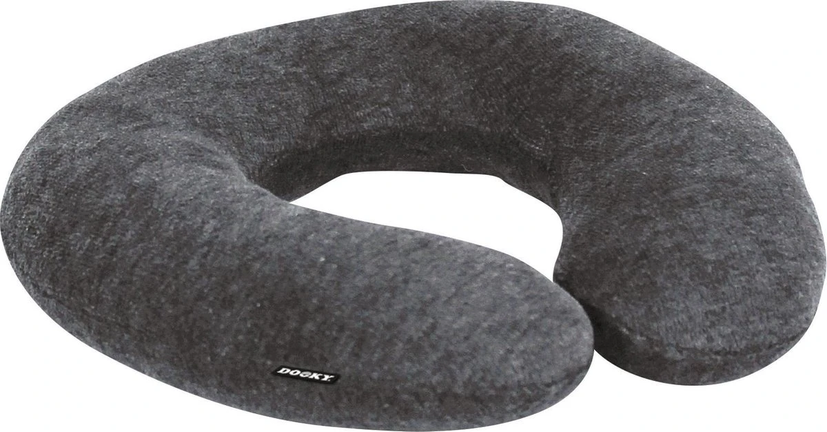 Dooky Neck Pillow Nekkussen Zacht Velours Grijs 2 Dooky Neck Pillow Nekkussen Zacht Velours Grijs - Image 2