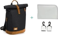 Fillikid Luiertas Rugzak - Met Verschoonmatje - Multifunctioneel - Zwart -Maxi-Cosi Winkel 1200x722 2