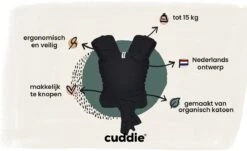 Cuddie Baby Draagdoek - Premium Organic Baby Draagdoek Gemaakt Van Bio Katoen - Newborns Tot 15 Kg - Baby Cadeau - Met Wenskaart - Zwart -Maxi-Cosi Winkel 1200x734 4