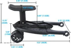 Honhill® - Kinder Meerijdplankje - Zwart - Kinderwagen - Buggy - 1 Wiel - Met Stoeltje -Maxi-Cosi Winkel 1200x813 3