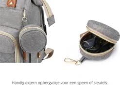 Humpy Dumpy Stijlvolle Luiertas Rugzak (Zwart) Met Uitschuifbaar Verschoon/ Slaap Bedje. Incl. Verschoon Matje, USB Poort & Buggy Straps -Maxi-Cosi Winkel 1200x851 3