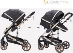 Merkloos Lioretti® Luxe Baby Buggy 3 In 1 | Baby Wagen | Kinderwagen Met Stoel En Wieg | Inklapbaar | Hoge Kwaliteit | Combi | Zwart -Maxi-Cosi Winkel 1200x880 2