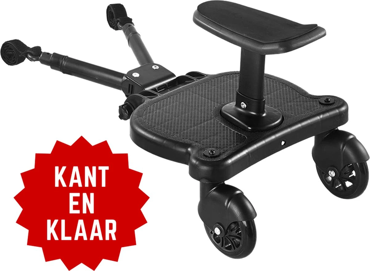Merkloos Kinderwagen/Buggy Meerijdplankje - Kant & Klaar - In Elkaar Gezet - Universeel – Met Zitje – Verstelbaar – Zwart 1 Merkloos Kinderwagen/Buggy Meerijdplankje - Kant & Klaar - In Elkaar Gezet - Universeel – Met Zitje – Verstelbaar – Zwart